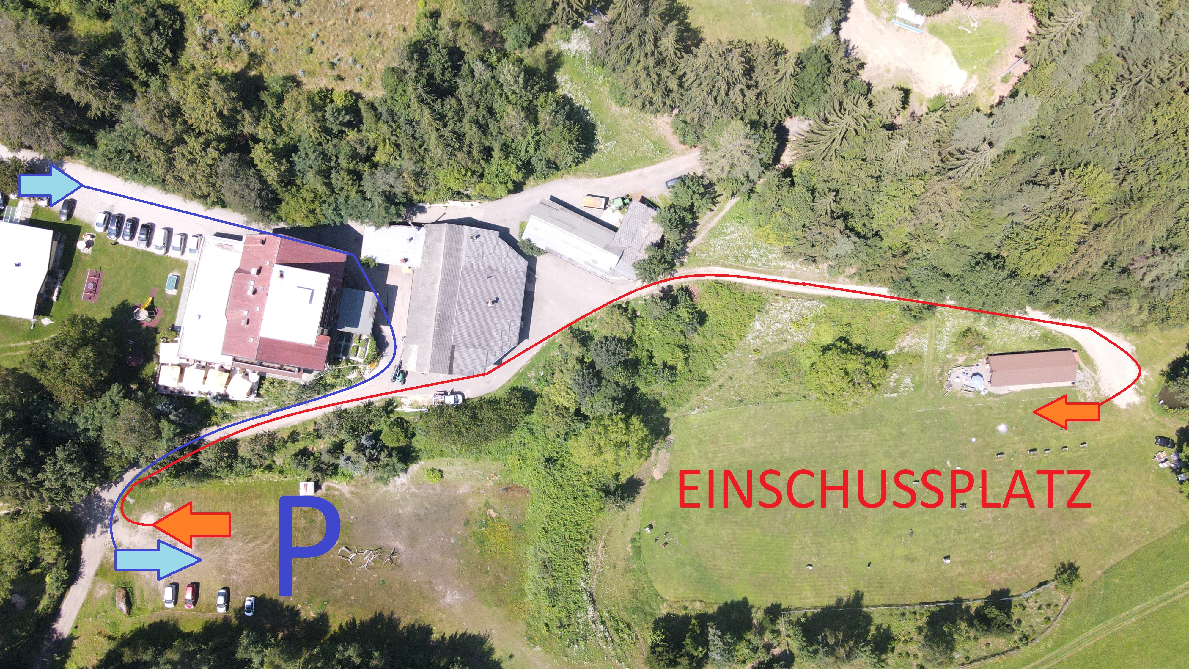 Anlagenplan und Anreise zur Bogensportarena Velden