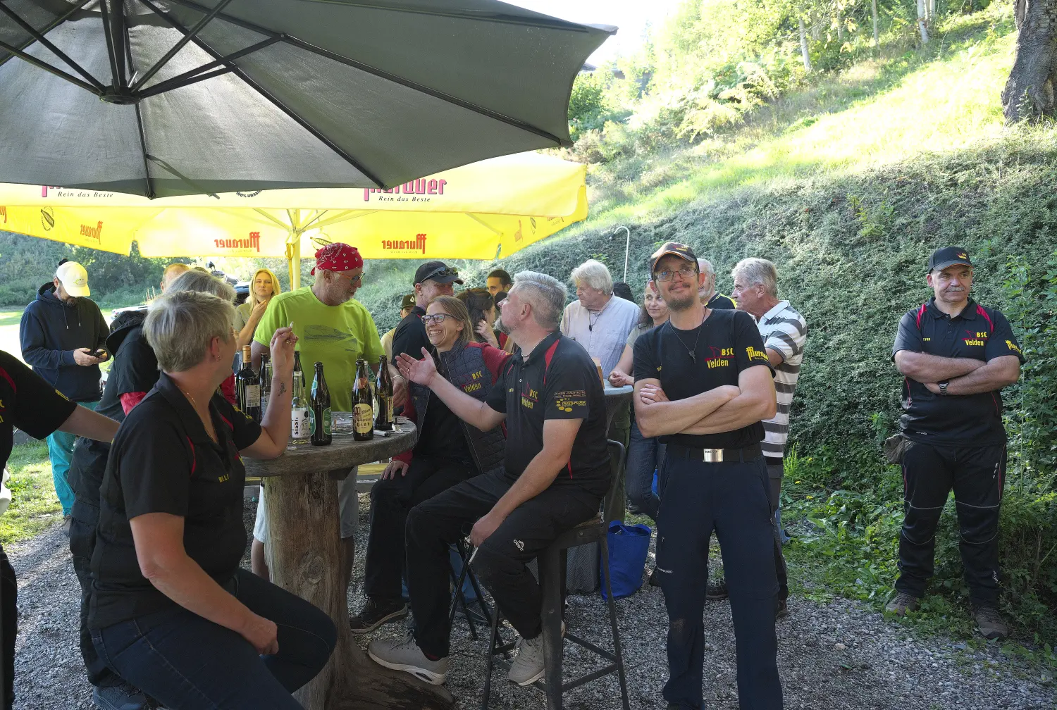 Geselliges Beisammensein am Platz
